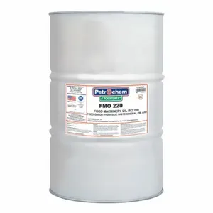 PETROCHEM FMO 220-055 Hydraulic Oil, Mineral, 55 Gal, Drum, Iso Viscosity Grade 220, H1 Food Grade, Sae Grade 50 | CT7QGG 45VG20