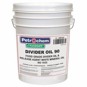 PETROCHEM FOODSAFE DIVIDER OIL 90-005 Maschinenöle, mineralisch, 5 Gallonen, Eimer, ISO-Viskositätsgrad 15/22, NSF-Bewertung H3 Lebensmittelqualität | CT7QKF 40P252