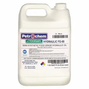 PETROCHEM FOODSAFE HYDRAULIC FG-68-001 Hydraulic Oil, Semi-Synthetic, 1 Gal, Jug, Iso Viscosity Grade 68, H1 Food Grade | CT7QGR 3NLL6