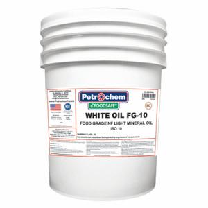 PETROCHEM WO FG-10-005 Hydrauliköl, mineralisch, 5 Gallonen, Eimer, ISO-Viskositätsklasse 10, H1-Lebensmittelqualität, Sae-Klasse 5W | CT7QFV 45VF86