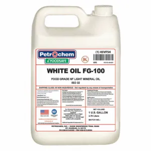 PETROCHEM WO FG-100-001 Hydraulic Oil, Mineral, 1 Gal, Jug, Iso Viscosity Grade 100, H1 Food Grade, Sae Grade 30 | CT7QFK 45VF54