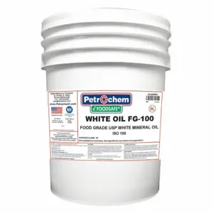 PETROCHEM WO FG-100-005 Hydraulic Oil, Mineral, 5 Gal, Pail, Iso Viscosity Grade 100, H1 Food Grade, Sae Grade 30 | CT7QFX 45VF91