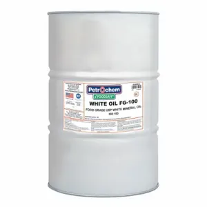 PETROCHEM WO FG-100-055 Hydraulic Oil, Mineral, 55 Gal, Drum, Iso Viscosity Grade 100, H1 Food Grade, Sae Grade 30 | CT7QGF 45VG15