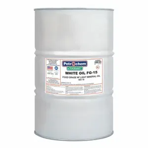 PETROCHEM WO FG-15-055 Hydraulic Oil, Mineral, 55 Gal, Drum, Iso Viscosity Grade 15, H1 Food Grade, Sae Grade 5W | CT7QHP 45VG13