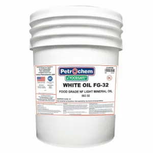 PETROCHEM WO FG-32-005 Hydraulic Oil, Mineral, 5 Gal, Pail, Iso Viscosity Grade 32, H1 Food Grade, Sae Grade 10W | CT7QFZ 45VF88