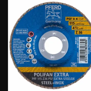 PFERD 60457 Polifan, Psf-Extra, Z36 T27, 4-1/2 x 7/8 Inch Size | CT7QRV 205M93