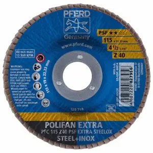 PFERD 60626 Polifan, Psf-Extra, Z40 T29, 4-1/2 Inchx7/8 Inch | CT7QRU 205N05