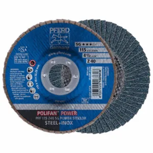 PFERD 62176 Flap Disc, 40 Grit, T27, 4-1/2 Inchx7/8 Inch | CT7QRP 216L69