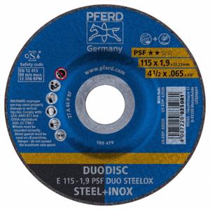PFERD 63320 Duodisc Wheel, Psf Inox, 4-1/2 Inch X.065 Inch X7/8 Inch | CT7QRG 216J92