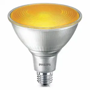 PHILIPS 13.5PAR38/PER/YELLOW/ND/ULW/G/120V 4/1FB LED Bulb, PAR, PAR38, Medium Screw | CT7RMP 448K87