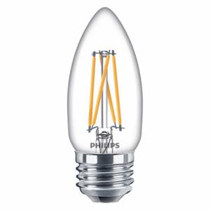 PHILIPS 5.5B11/PER/927-922/CL/G/E26/WGX 1FB T20 LED Bulb, B, B11, Medium Screw | CT7RLB 54YP72