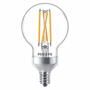 PHILIPS 3.8G16.5/PER/927-922/CL/G/E12/WGX 1FBT20 LED Bulb, G, G16-1/2, Candelabra Screw | CT7RLX 55YD51