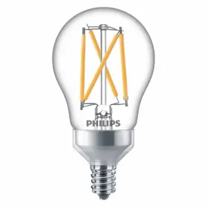 PHILIPS 5.5A15/PER/927-922/CL/G/E12/WGX1FB LED Bulb, A15, Candelabra Screw, 40W INC, 5.5 W Watts, 500 lm, LED | CT7RKG 54YP50