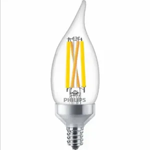 PHILIPS 6.6BA11/PER/UD/CL/G/E12+E26/WGD 3PF T20 LED, Warm Glow, Pack Of 3 | CN2TKP 929002295704 / 55YD46