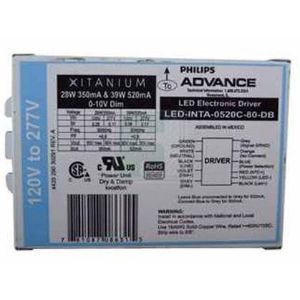 PHILIPS ADVANCE LEDINTA0520C80DBM LED Driver, 520mA, 120 to 277V Input, 80V Output | CF6PUB