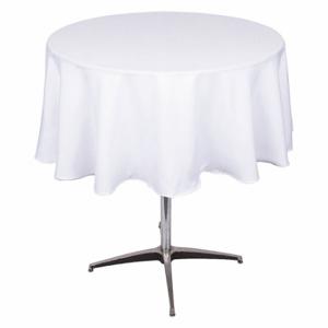 PHOENIX PL72R-WH Tablecloth, Round, White, 72 Inch Dia | CT7TED 38TU21
