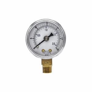 PIC GAUGES 101D-158C Industrial Pressure Gauge, Corrosion-Resistant Case, 0 To 30 Psi, 1 1/2 Inch Dial, Bottom | CT7TPC 54XN99