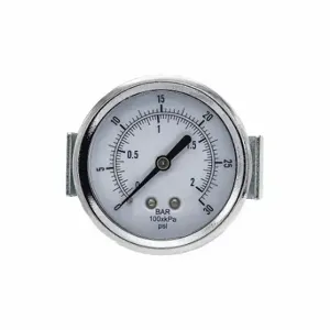 PIC GAUGES 103D-258C Industrial Pressure Gauge, U-Clamp, 0 To 30 PSI, 2 1/2 Inch Dial, 1/8 Inch Npt Male | CT7TPL 54XR06