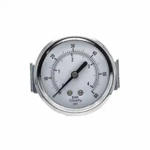 PIC GAUGES 103D-258D Industrial Pressure Gauge, U-Clamp, 0 To 60 PSI, 2 1/2 Inch Dial, 1/8 Inch Npt Male | CT7TPP 54XR07