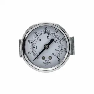 PIC GAUGES 103D-258I Industrial Pressure Gauge, U-Clamp, 0 To 400 PSI, 2 1/2 Inch Dial, 1/8 Inch Npt Male | CT7TPN 54XR09