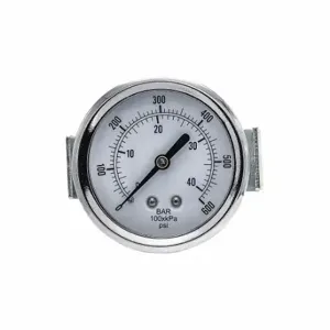 PIC GAUGES 103D-258K Industrial Pressure Gauge, U-Clamp, 0 To 600 PSI, 2 1/2 Inch Dial, 1/8 Inch Npt Male | CT7TPQ 54XR10