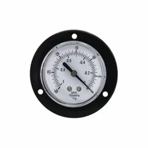 PIC GAUGES 104D-258A Panel-Mount Vacuum Gauge, Front Flange, 30 To 0 Inch Hg, 2 1/2 Inch Dial | CT7TTZ 54XR05