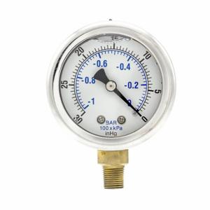 PIC GAUGES 201L-208A Industrial Vacuum Gauge, 0 To 5000 Psi, 2 Inch Dial, 1/8 Inch Npt Male | CT7TTR 20TU99