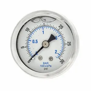 PIC GAUGES 202L-158C Industrial Pressure Gauge, 0 To 30 Psi, 1 1/2 Inch Dial, 1/8 Inch Npt Male | CT7TRE 20TV87