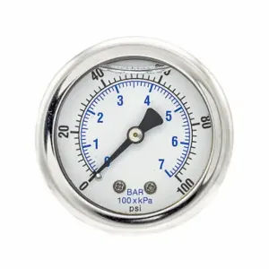 PIC GAUGES 202L-204E Industrial Pressure Gauge, 0 To 100 Psi, 2 Inch Dial, 1/4 Inch Npt Male, Dual | CT7TRP 20TW03