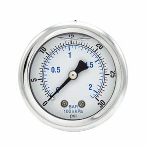 PIC GAUGES 202L-208C Industrial Pressure Gauge, 0 To 30 Psi, 2 Inch Dial, 1/8 Inch Npt Male, Dual | CT7TKX 20TW14