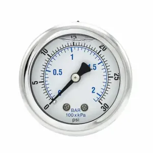 PIC GAUGES 202L-208C Industrial Pressure Gauge, 0 To 30 Psi, 2 Inch Dial, 1/8 Inch Npt Male, Dual | CT7TKX 20TW14