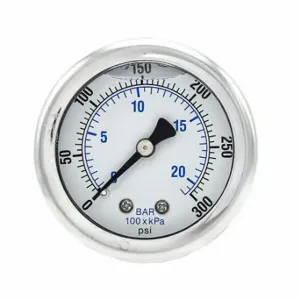 PIC GAUGES 202L-208H Industrial Pressure Gauge, 0 To 300 Psi, 2 Inch Dial, 1/8 Inch Npt Male, Dual | CT7TLG 20TW19