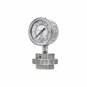 PIC GAUGES 301L254C/3JJJ100 Pressure Gauge With Diaphragm Seal, 0 To 30 Psi, 301L/3Jjj, 2 1/2 Inch Dial, Glycerin | CT7TQL 54XN65