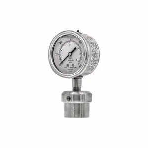 PIC GAUGES 301L254D/0JJJ200 Pressure Gauge With Diaphragm Seal, 0 To 60 PSI, 301L/0Jjj, 2 1/2 Inch Dial, Glycerin | CT7TQT 54XN76