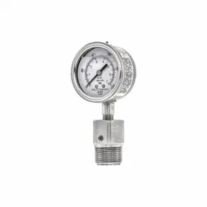 PIC GAUGES 301L254E/5JJJA00 Pressure Gauge With Diaphragm Seal, 0 To 100 Psi, 301L/5Jjj, 2 1/2 Inch Dial, Glycerin | CT7TQA 54XN59