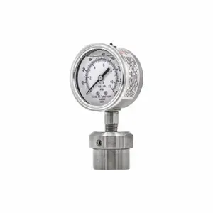 PIC GAUGES 301L254F/0JJJ200 Pressure Gauge With Diaphragm Seal, 0 To 160 PSI, 301L/0Jjj, 2 1/2 Inch Dial, Glycerin | CT7TQF 54XN78