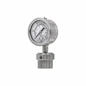 PIC GAUGES 301L254G/0JJJ100 Vacuum Gauge With Diaphragm Seal, 0 To 200 Psi, 301L/0Jjj, 2 1/2 Inch Dial, Glycerin | CT7TUB 54XN69