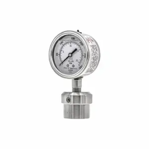 PIC GAUGES 301L254H/0JJJ100 Pressure Gauge With Diaphragm Seal, 0 To 300 Psi, 301L/0Jjj, 2 1/2 Inch Dial, Glycerin | CT7TQN 54XN70