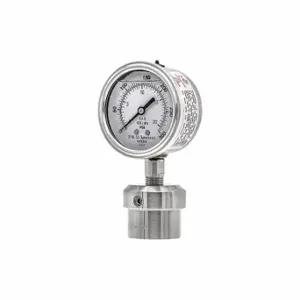 PIC GAUGES 301L254H/0JJJ200 Pressure Gauge With Diaphragm Seal, 0 To 300 PSI, 301L/0Jjj, 2 1/2 Inch Dial, Glycerin | CT7TQP 54XN80