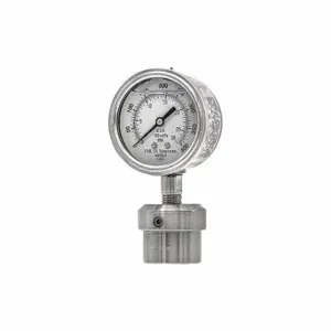 PIC GAUGES 301L254I/0JJJ100 Pressure Gauge With Diaphragm Seal, 0 To 400 Psi, 301L/0Jjj, 2 1/2 Inch Dial, Glycerin | CT7TQQ 54XN71