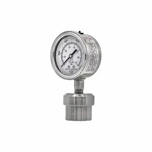 PIC GAUGES 301L254M/0JJJ100 Pressure Gauge With Diaphragm Seal, 0 To 1000 Psi, 301L/0Jjj, 2 1/2 Inch Dial, Glycerin | CT7TPV 54XN72