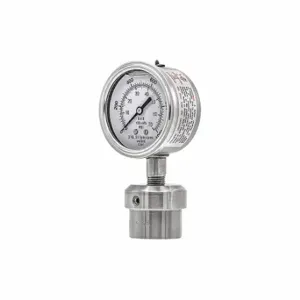 PIC GAUGES 301L254M/0JJJ200 Pressure Gauge With Diaphragm Seal, 0 To 1000 Psi, 301L/0Jjj, 2 1/2 Inch Dial, Glycerin | CT7TPW 54XN82