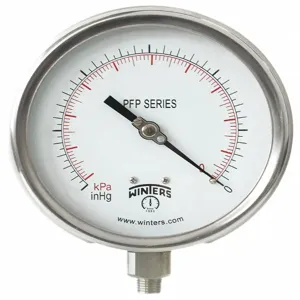 PIC GAUGES PFP713-DRY-45BF Pressure Gauge, 0 To 200 Psi Range, 1/4 MNPT, +/-1% Gauge Accuracy | CH6TFH 491C17