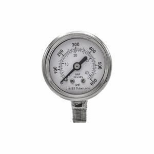 PIC GAUGES PRO-301D-158K-01 Industrie-Manometer, 0 bis 600 PSI, 1 1/2 Zoll Zifferblatt, vor Ort befüllbar | CT7TNH 54XP85