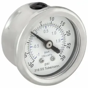 PIC GAUGES PRO-302D-158CC-01 Industrial Compound Gauge, 30 To 0 To 30 Inch Hg/Psi, 1 1/2 Inch Dial, 1/8 Inch Npt Male | CT7TFM 54XP91