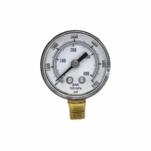 PIC GAUGES SEP-101D-158S Industrial Pressure Gauge, 0 To 6000 PSI, 1 1/2 Inch Dial, 1/8 Inch Npt Male, Copper | CT7TMM 54XP50