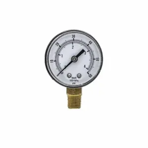 PIC GAUGES SEP-101D-204D-BSPT Industrial Pressure Gauge, 0 To 60 PSI, 2 Inch Dial, 1/4 Inch Npt Male, Copper, Steel | CT7TNA 54XP09