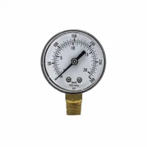 PIC GAUGES SEP-101D-204H-BSPT Industrial Pressure Gauge, 0 To 300 PSI, 2 Inch Dial, 1/4 Inch Npt Male, Copper, Dual | CT7TLE 54XP13