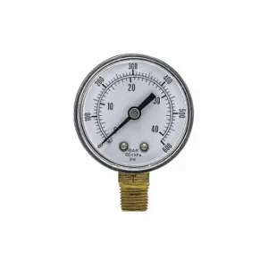 PIC GAUGES SEP-101D-204K-BSPT Industrial Pressure Gauge, 0 To 600 PSI, 2 Inch Dial, 1/4 Inch Npt Male, Copper, Dual | CT7TNP 54XP14