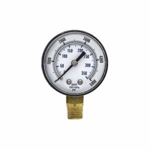 PIC GAUGES SEP-101D-204R Industrie-Manometer, 0 bis 5000 Psi, 2-Zoll-Zifferblatt, 1/4 Zoll NPT-Außengewinde, unten, Kupfer | CT7TRK 54XP51